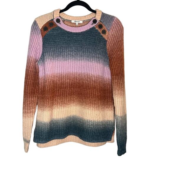 Madewell space dyed button shoulder wool & alpaca sweater Size S - Picture 1 of 5